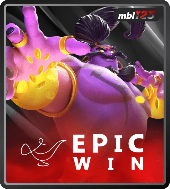 MBI123 Epic Win icon featuring a purple genie conjuring gold coins.